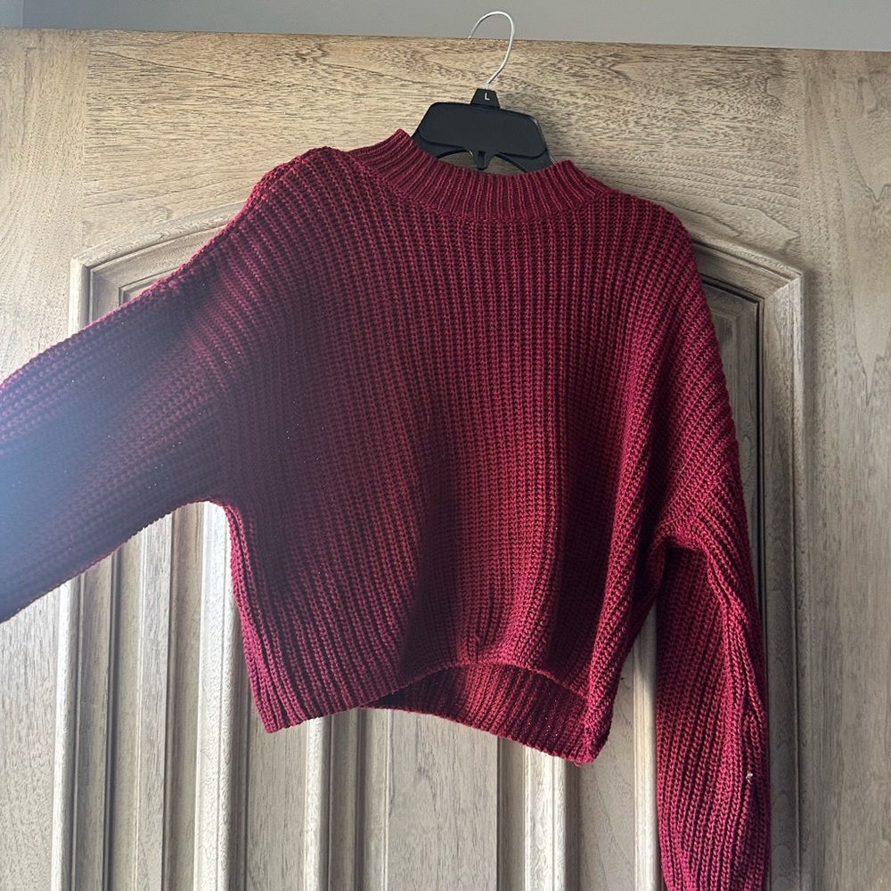 Burgundy Forever 21 Sweater